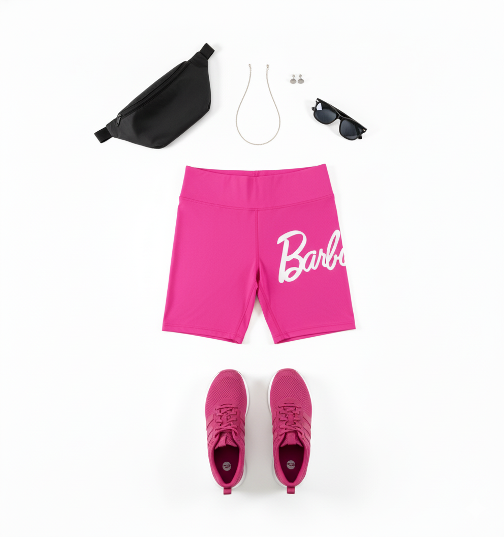 Leggins deportivos estilo Barbie que proyectan energía y movimiento