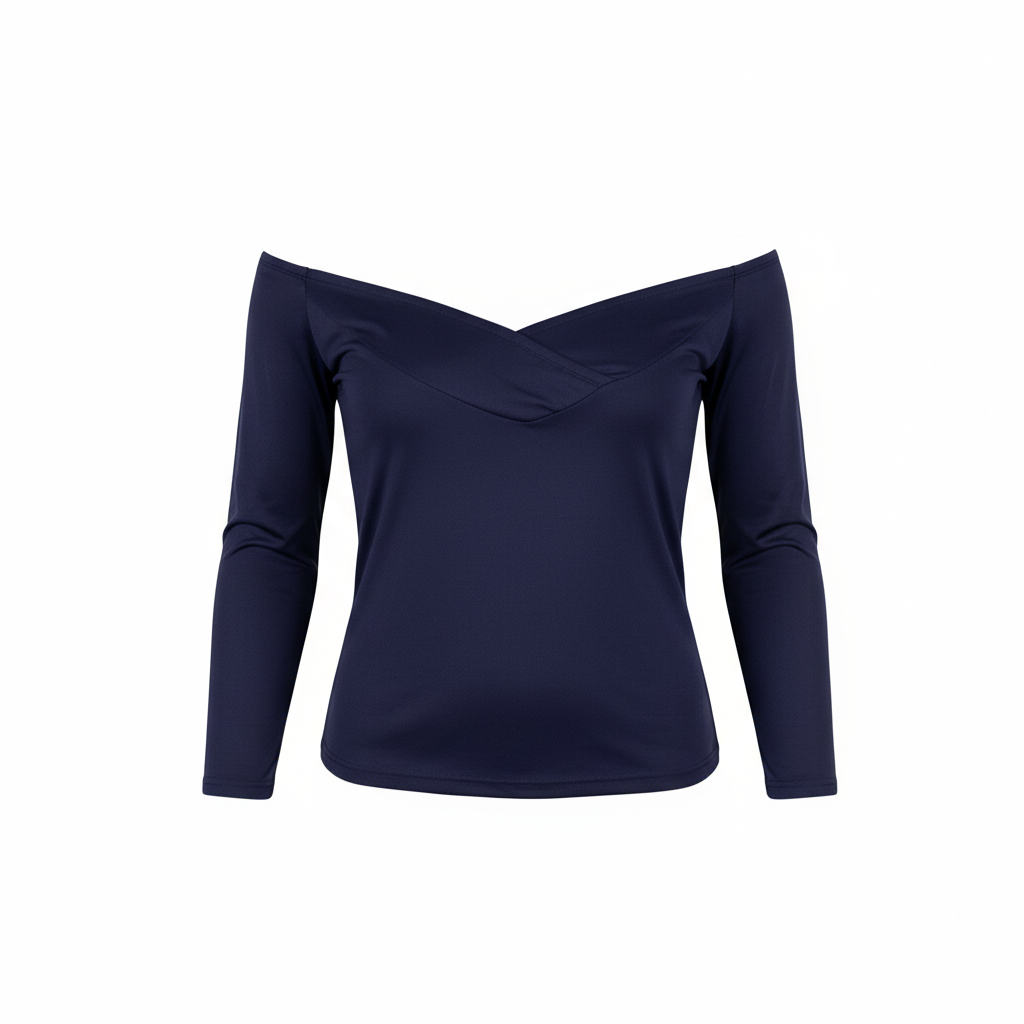 Blusa manga larga off shoulder que resalta tu silueta con elegancia sutil