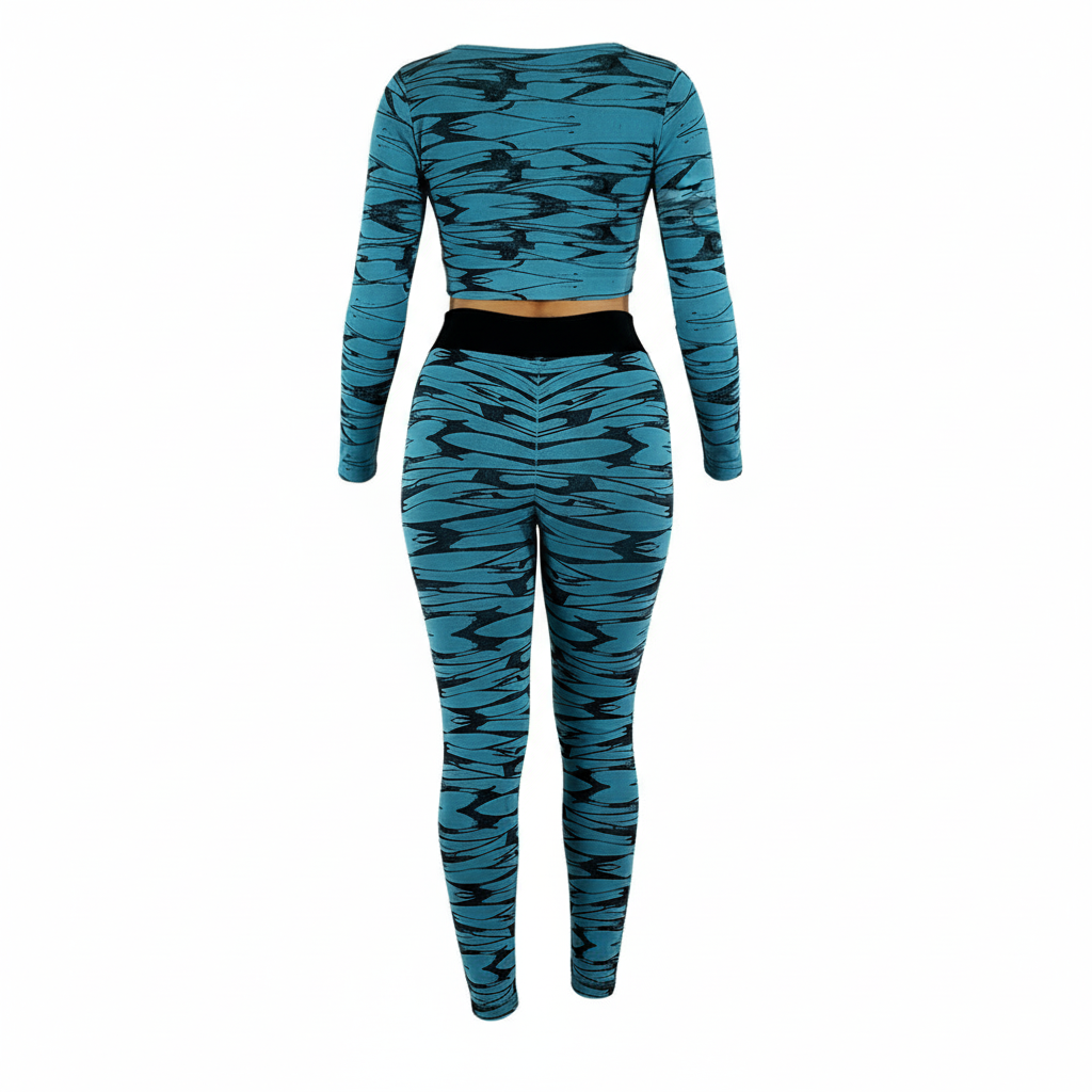 Conjunto deportivo con grecas que estiliza tu cuerpo con poder visual