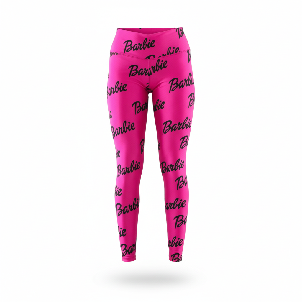 Leggins deportivos con estampado Barbie que realzan tu energía visual