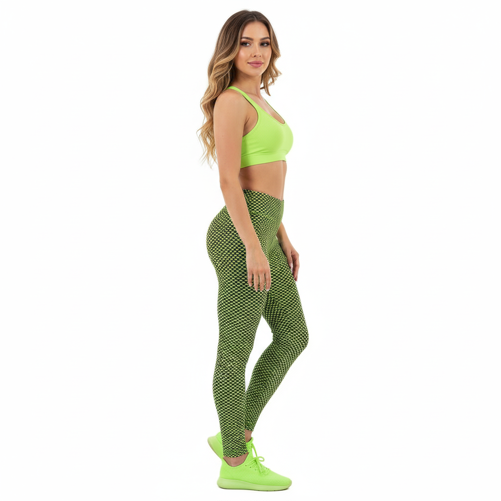 Leggins ajustados con textura 3D que define y resalta tu silueta