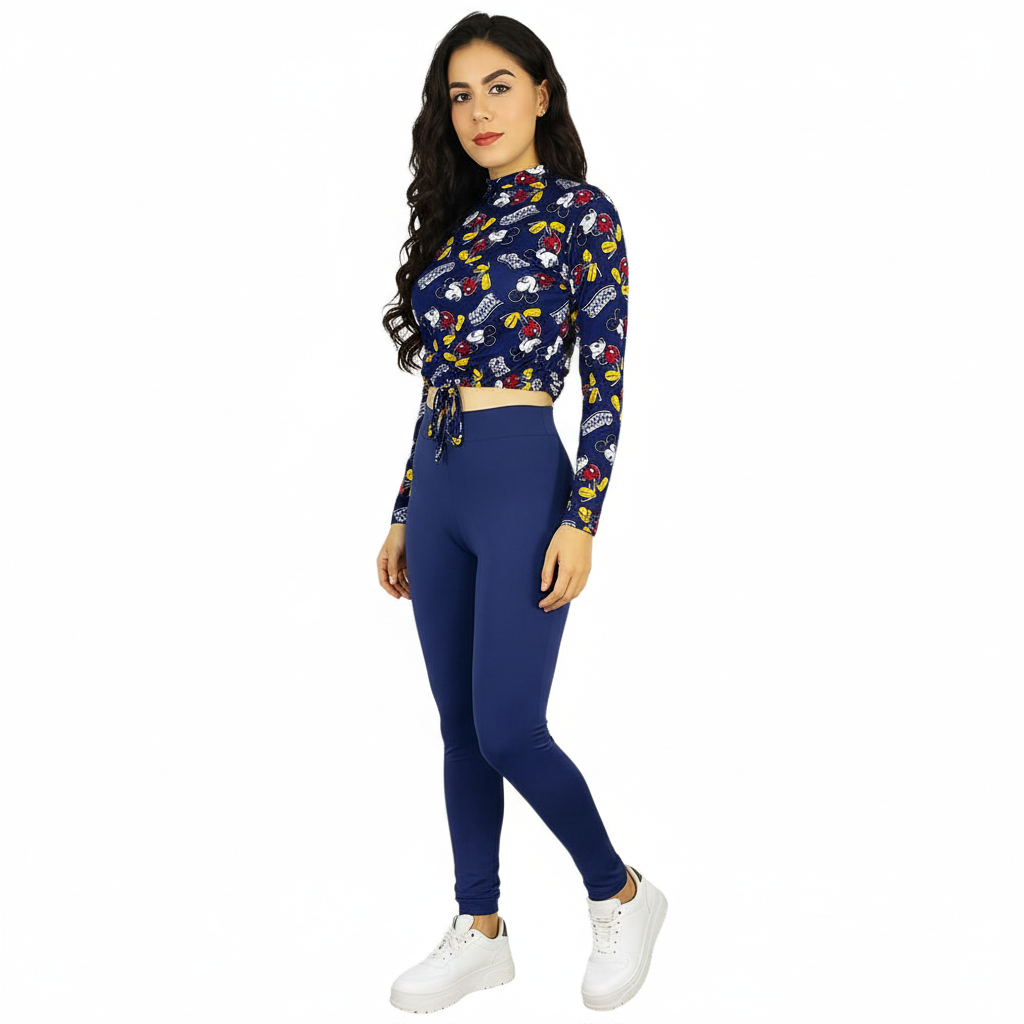 Conjunto estampado que combina diversión y estilo relajado