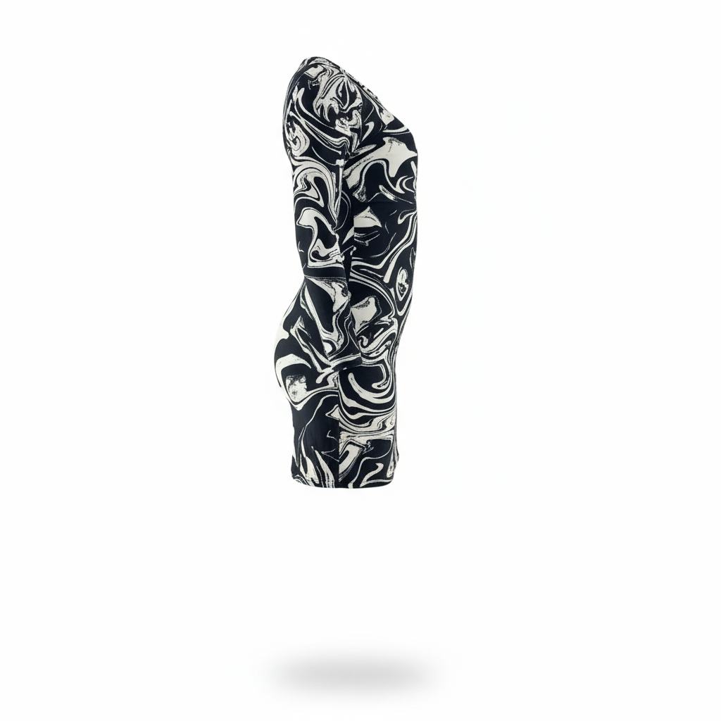 Vestido corto estampado que potencia tu energía con actitud creativa