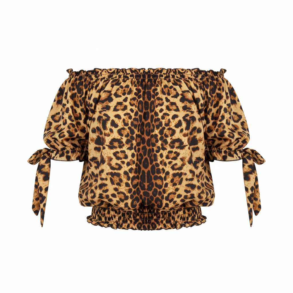 Blusa sin hombros con vuelo que resalta tu lado salvaje