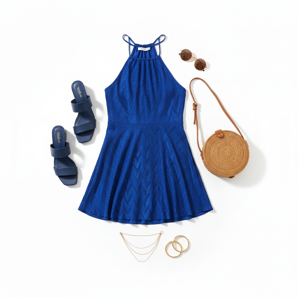 Vestido corto de tirantes que realza tu frescura con libertad y encanto