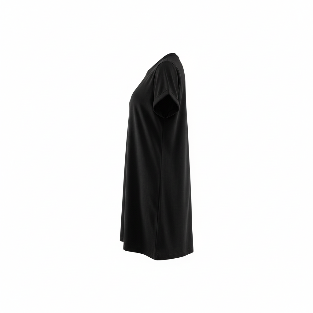 Vestido corto relajado que fluye con libertad y frescura