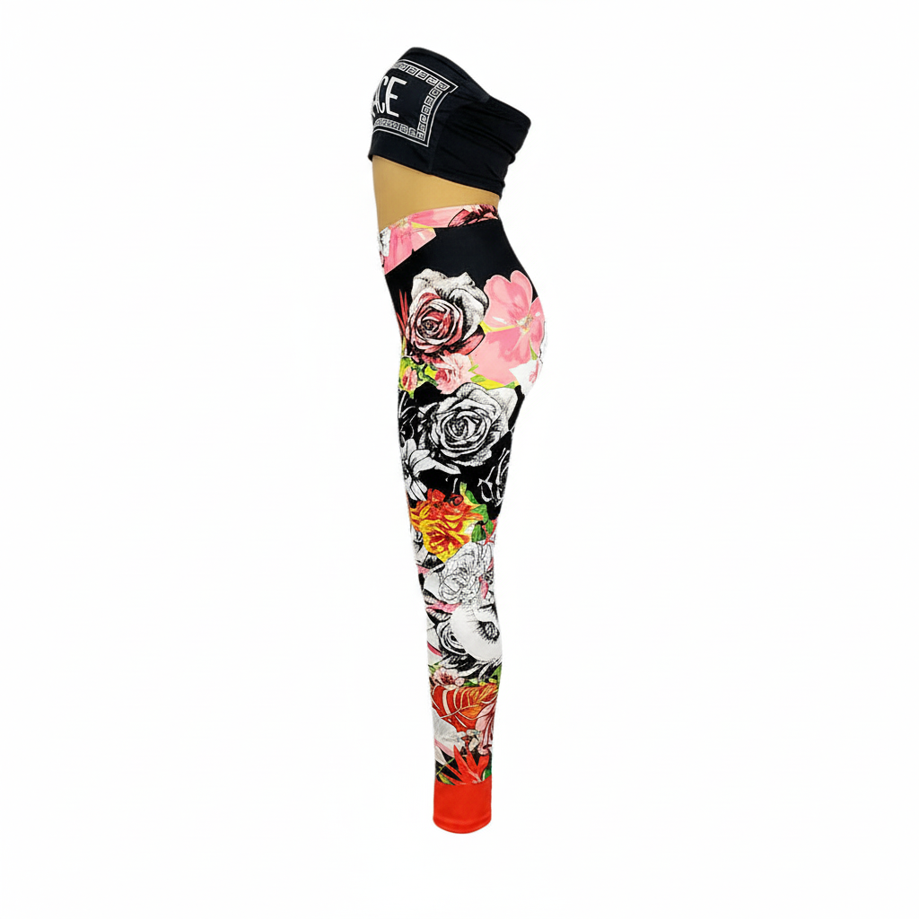 Conjunto casual floral que realza tu figura con actitud atrevida