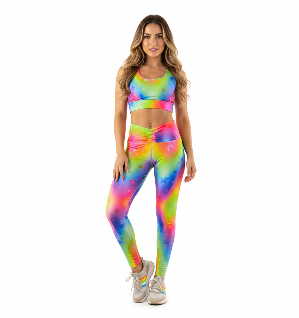 Leggins deportivos con estampado acuarela que energizan tu rutina