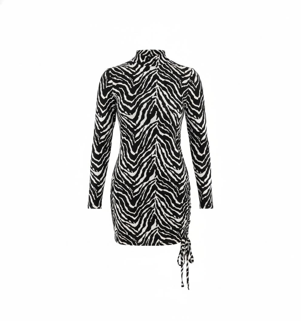 Minivestido animal print que seduce con fuerza y actitud felina