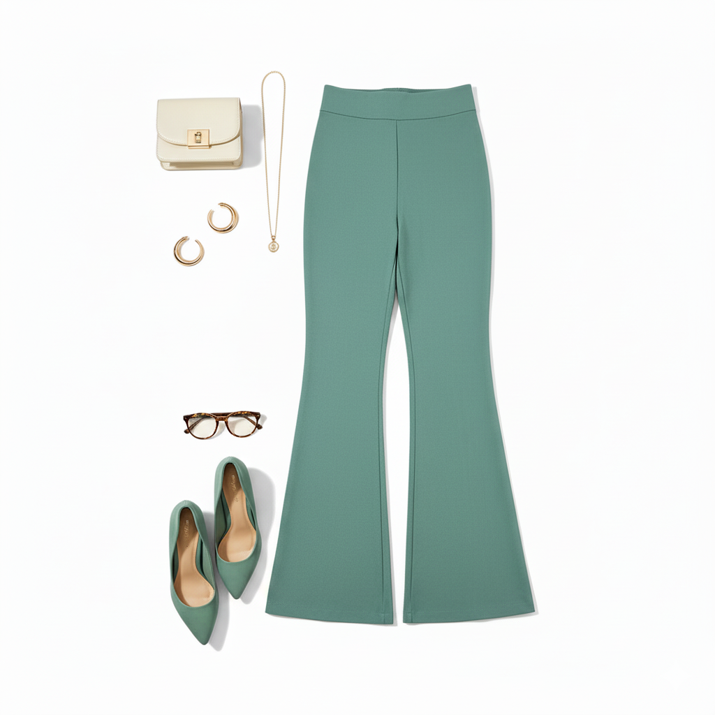 Pantalón acampanado con caída elegante para un look relajado y moderno