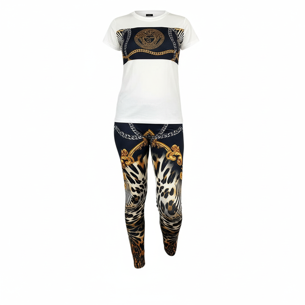 Conjunto estampado con animal print para destacar con confianza casual