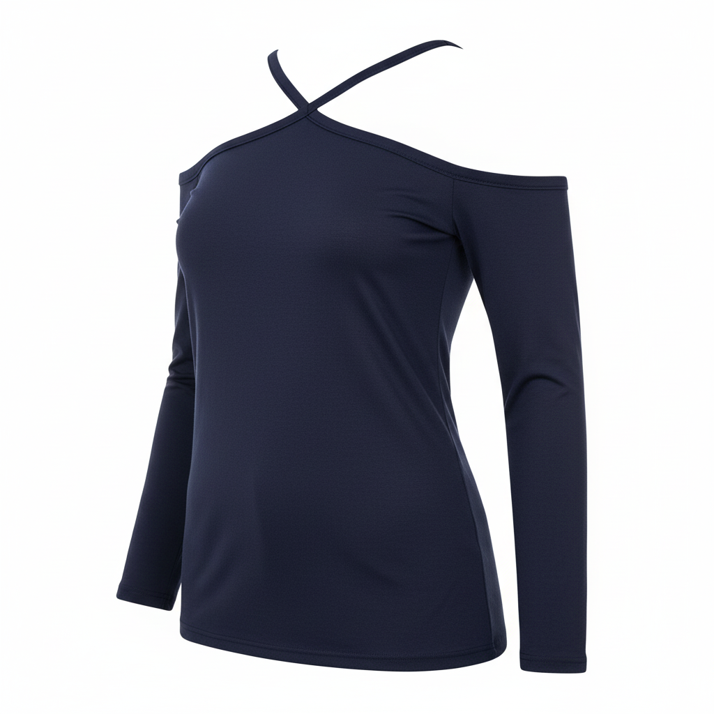 Blusa off shoulder con tirantes cruzados que estiliza con actitud juvenil