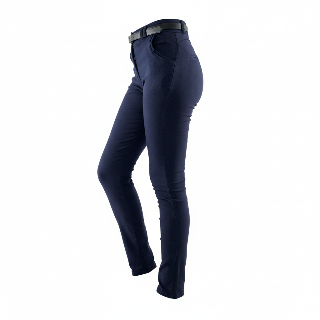 Pantalón recto ajustado con cinturón que define tu silueta con elegancia casual