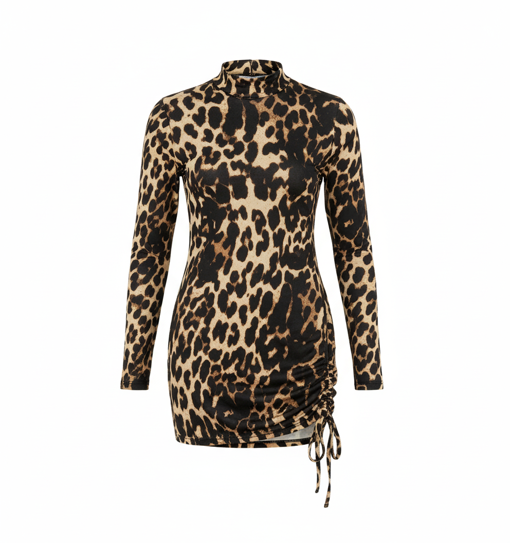 Minivestido animal print que seduce con fuerza y actitud felina