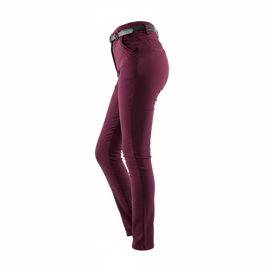Pantalón recto ajustado con cinturón que define tu silueta con elegancia casual