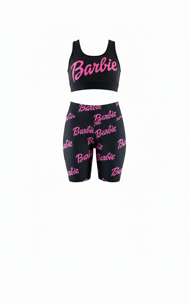 Conjunto deportivo con estampado Barbie que enciende tu lado más divertido y auténtico