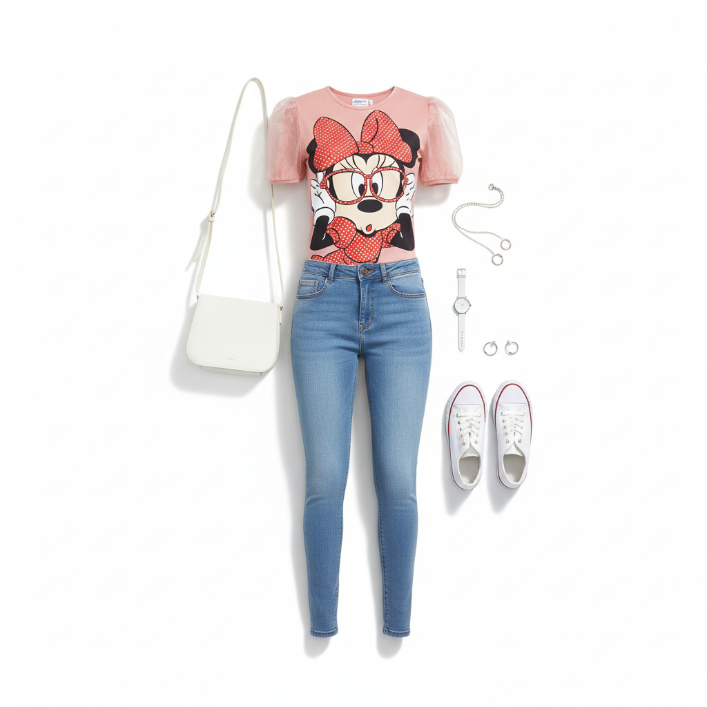 Blusa manga princesa con estampado divertido que resalta tu personalidad