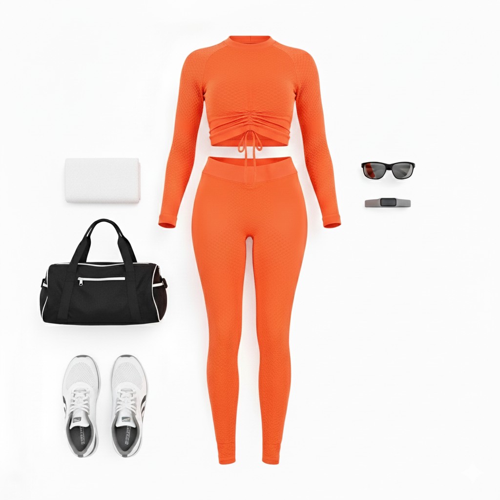 Conjunto deportivo moldeador que estiliza tu figura con impacto visual