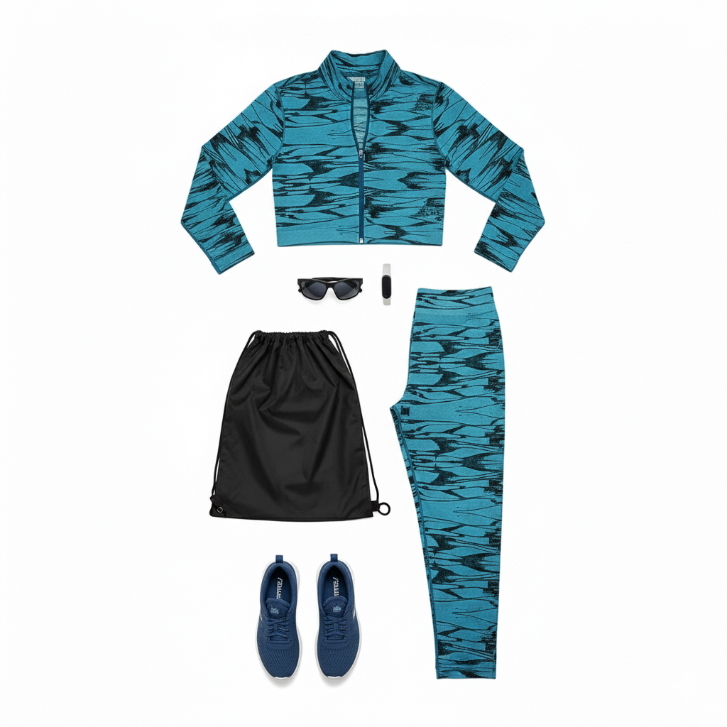 Conjunto deportivo con grecas que estiliza tu cuerpo con poder visual