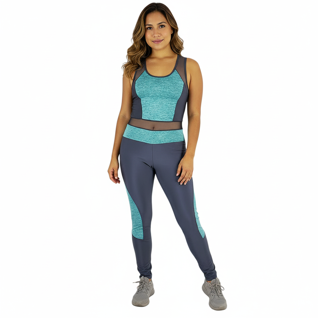 Enterizo deportivo con diseño corazón que moldea tu silueta