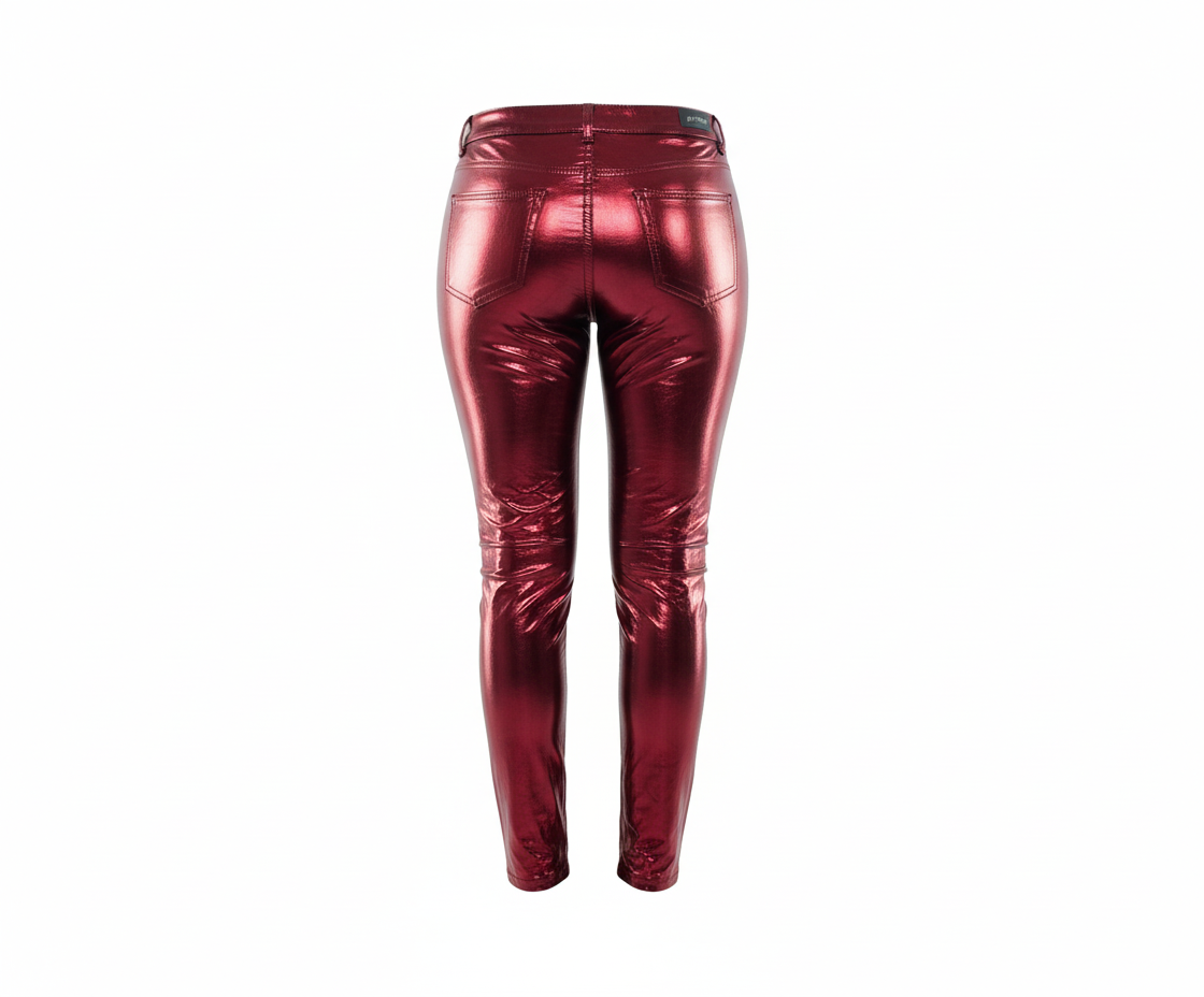 Pantalón ajustado brillante que potencia tu silueta con audacia visual