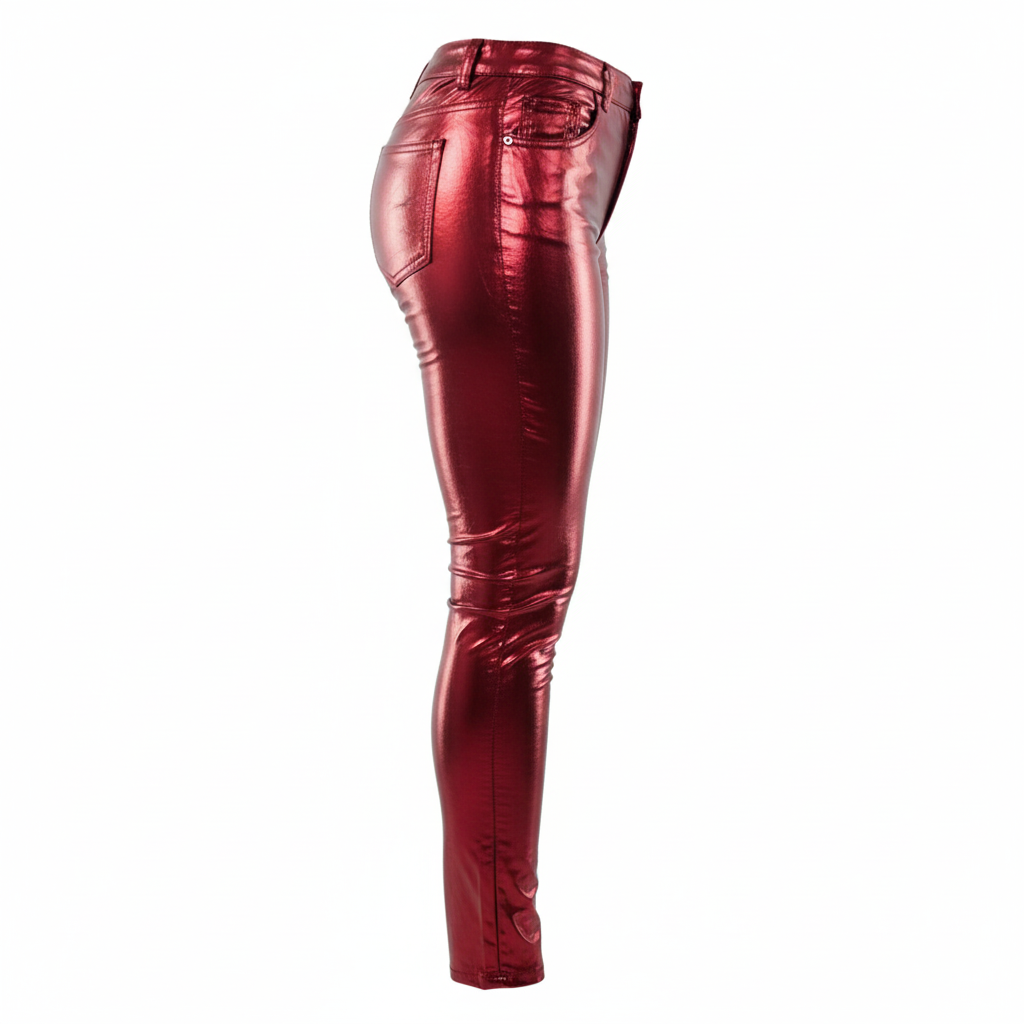 Pantalón ajustado brillante que potencia tu silueta con audacia visual