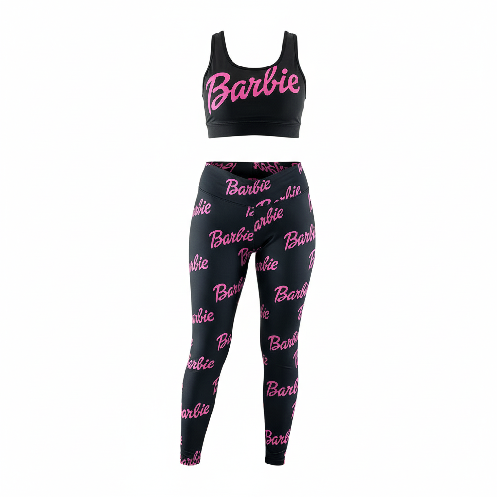 Conjunto deportivo Barbie que potencia tu figura con energía visual