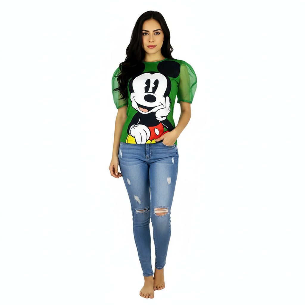 Blusa manga princesa con estampado divertido que resalta tu personalidad
