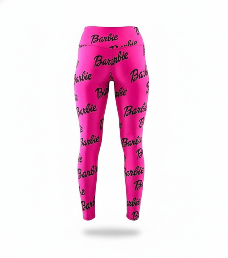 Leggins deportivos con estampado Barbie que realzan tu energía visual