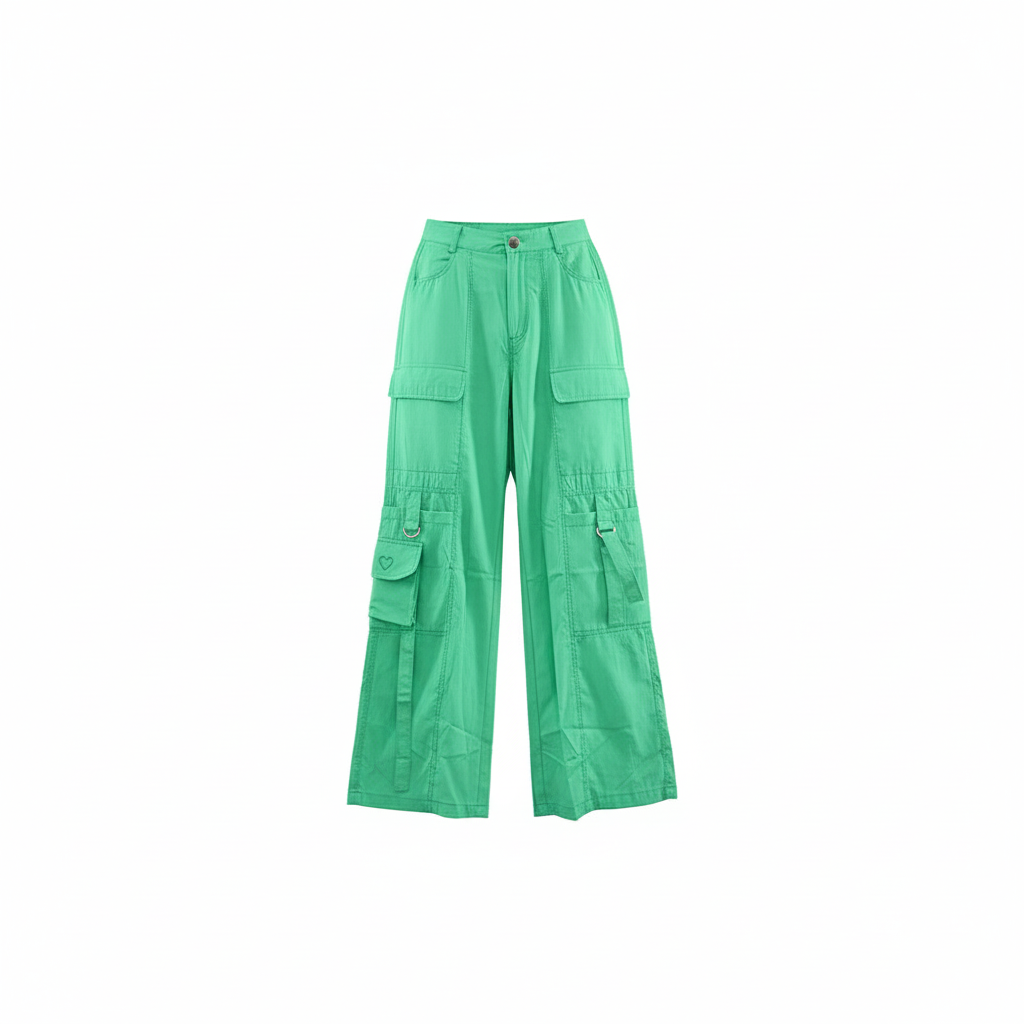 Pantalón tipo cargo de silueta holgada que combina estilo y libertad