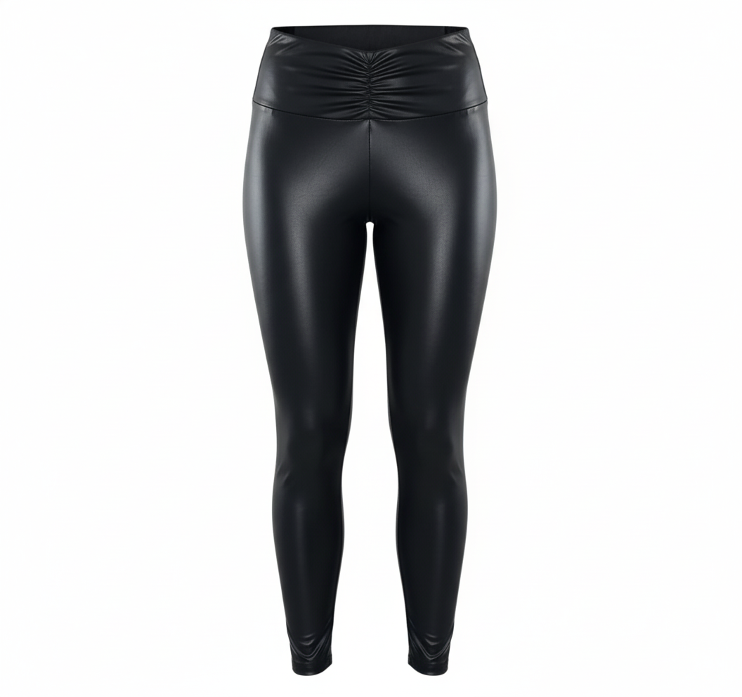 Leggins deportivos efecto vinil que moldean y estilizan con impacto visual