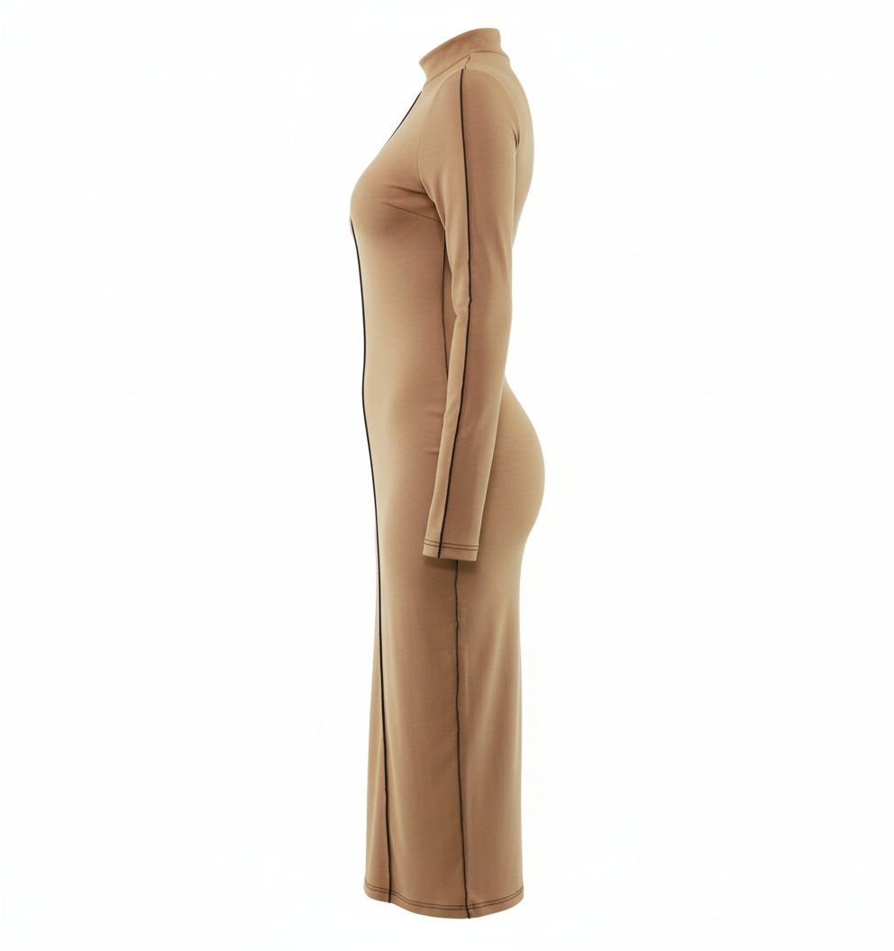 Vestido largo estilo Chanel que proyecta autoridad refinada