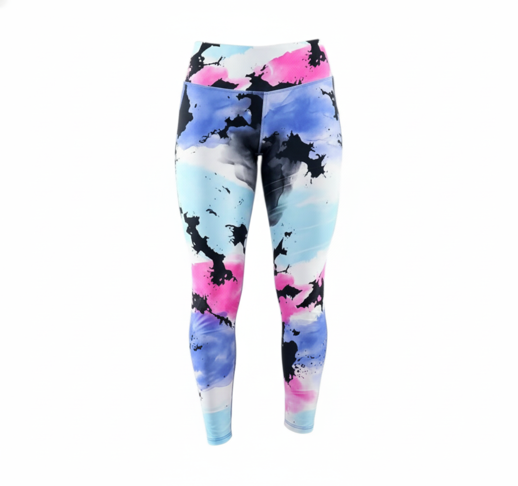 Leggins deportivos con estampado acuarela que moldea tu figura con energía artística