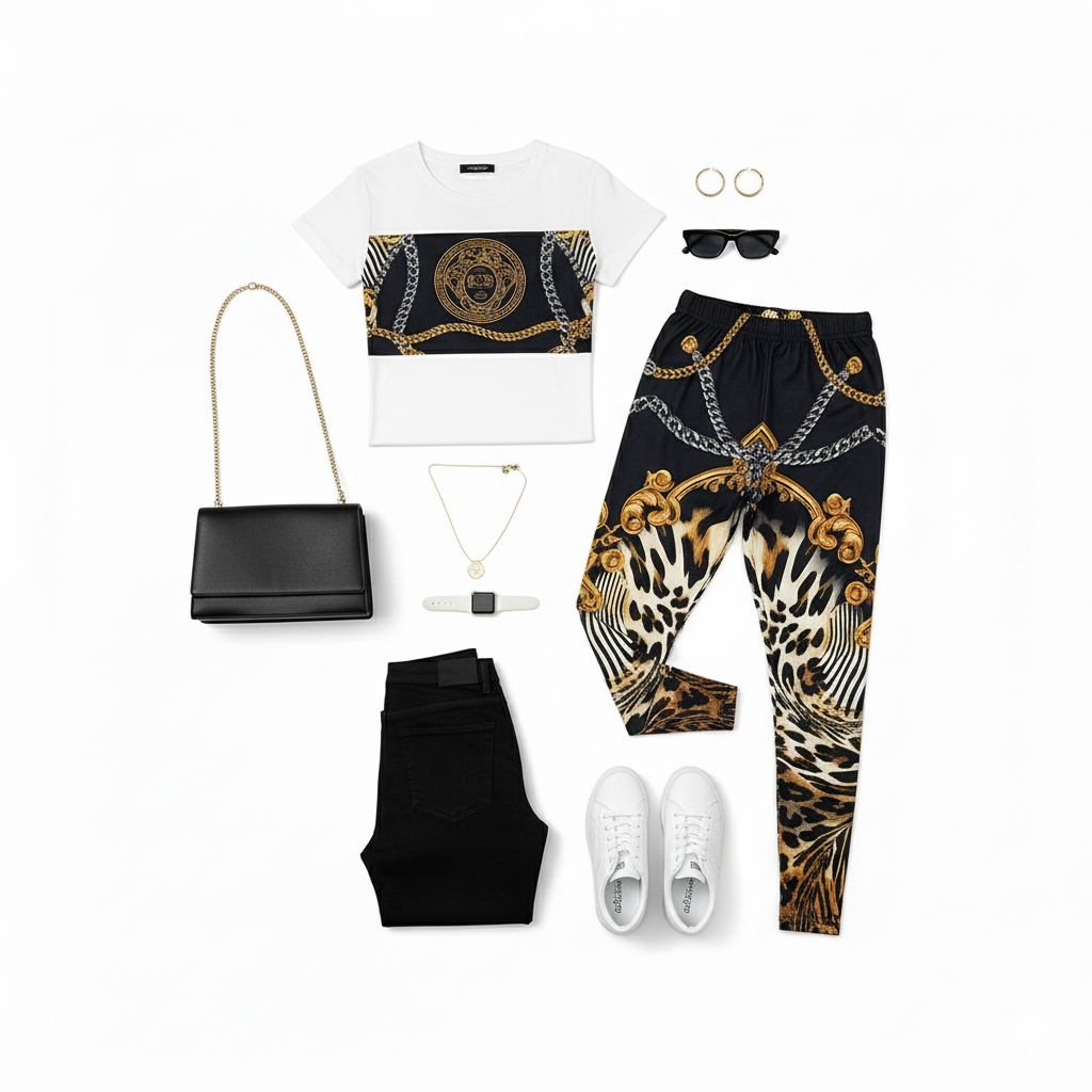 Conjunto estampado con animal print para destacar con confianza casual