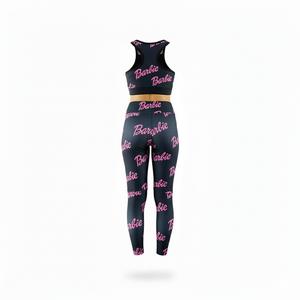 Conjunto deportivo Barbie que potencia tu figura con energía visual