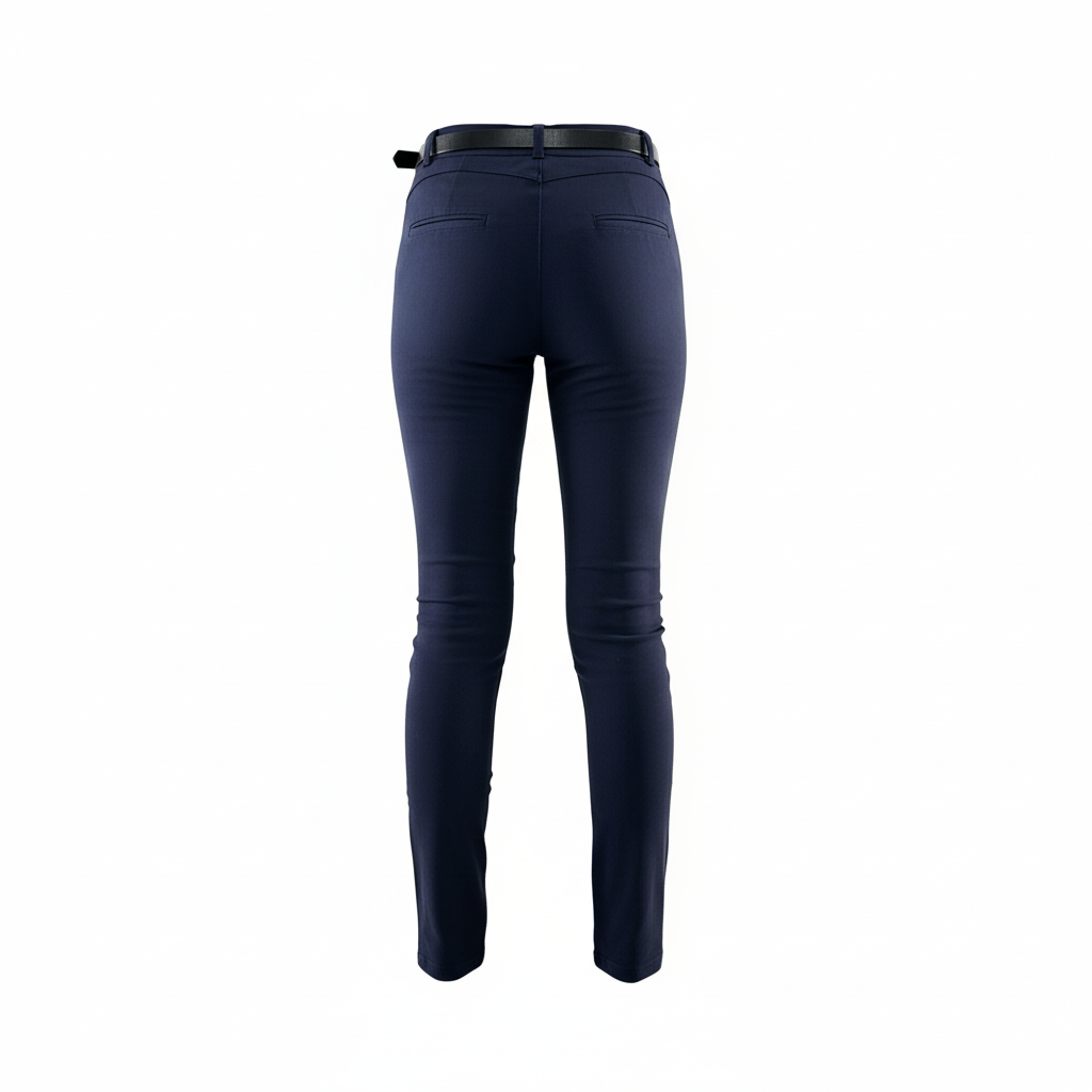 Pantalón recto ajustado con cinturón que define tu silueta con elegancia casual