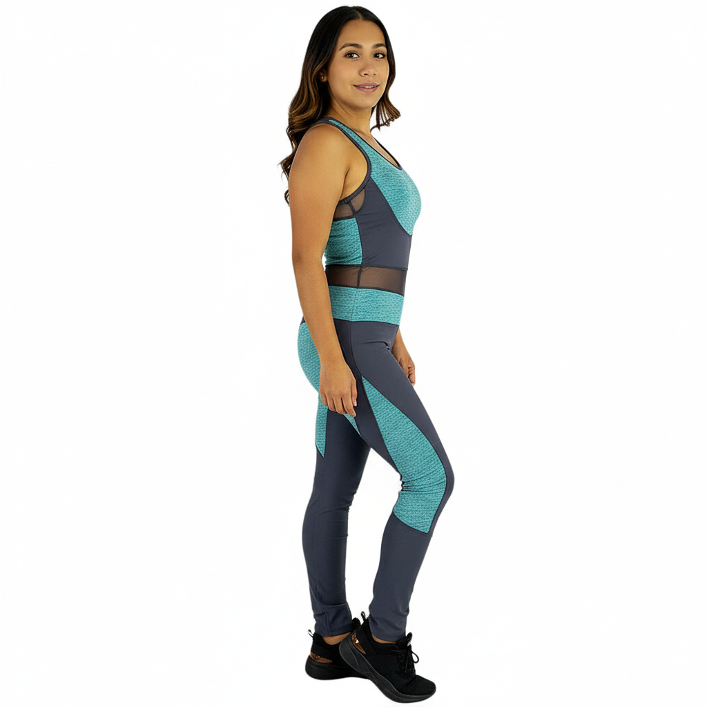 Enterizo deportivo con diseño corazón que moldea tu silueta
