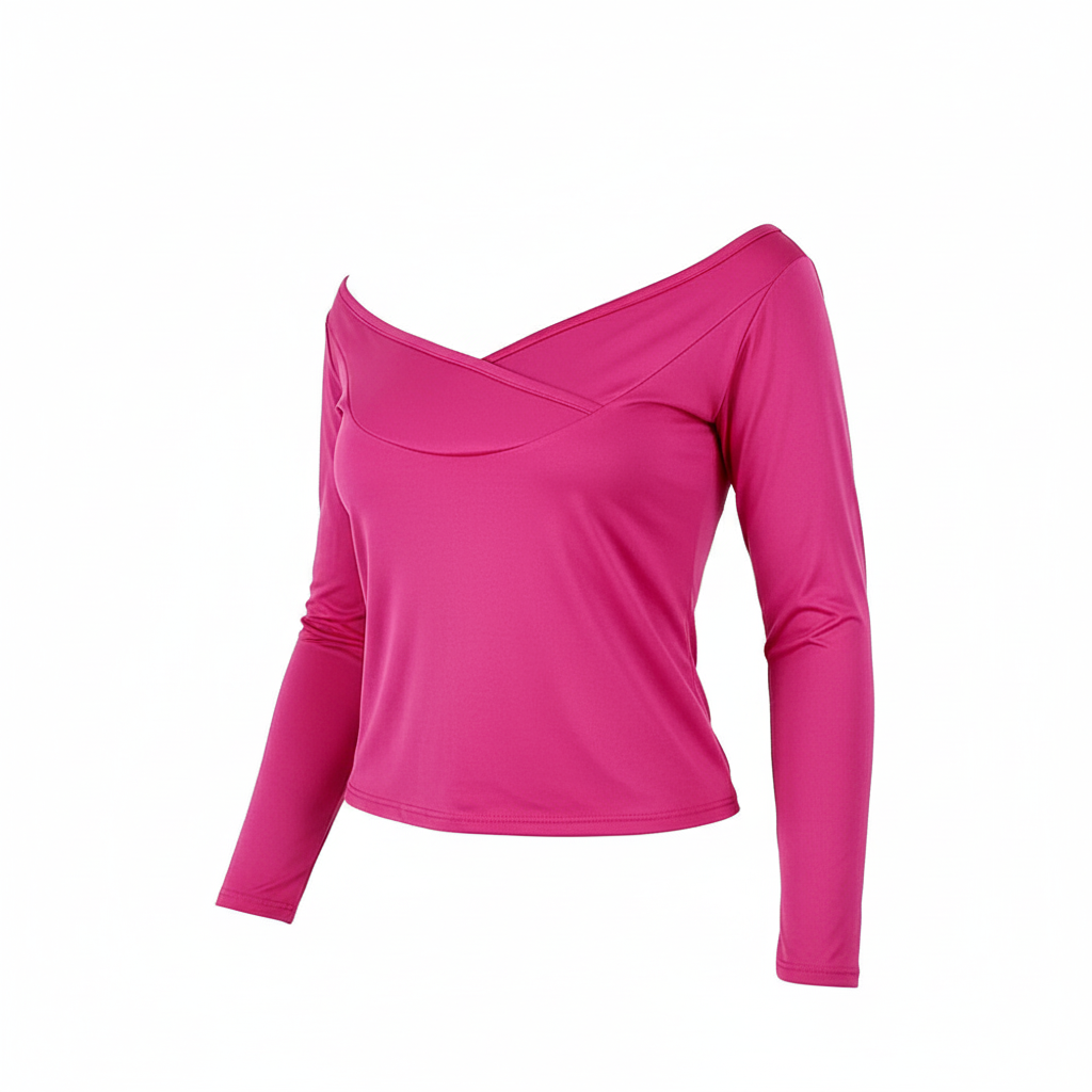 Blusa manga larga off shoulder que resalta tu silueta con elegancia sutil