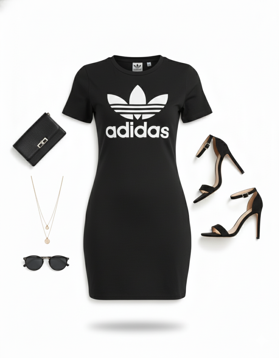 Minivestido de lycra que resalta tu silueta con actitud sporty