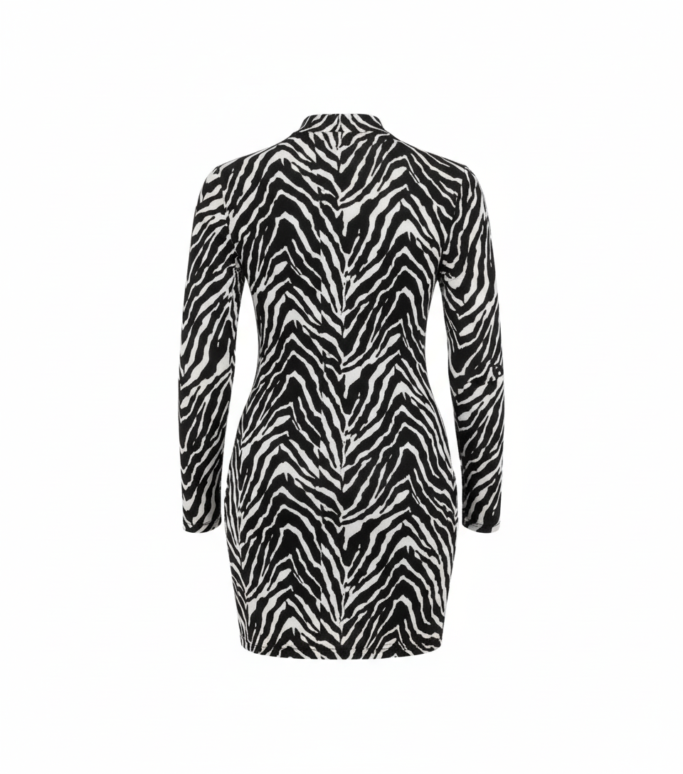 Minivestido animal print que seduce con fuerza y actitud felina