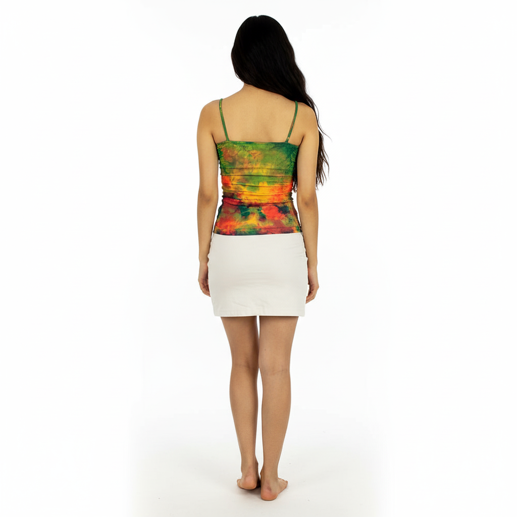 Blusa de tirantes con fruncido que alegra tu día