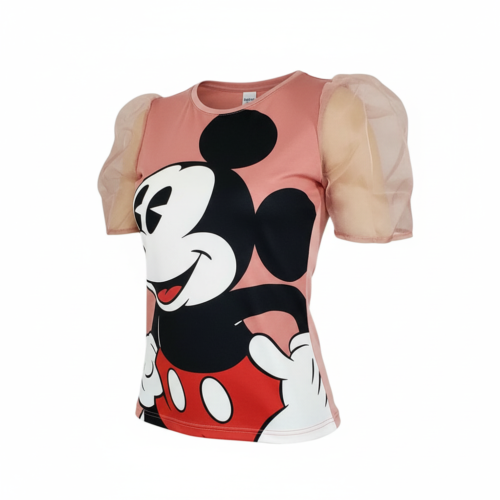 Blusa manga princesa con estampado divertido que resalta tu personalidad