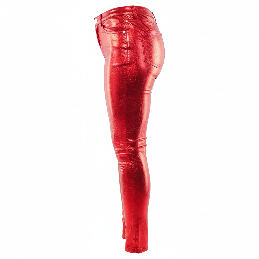 Pantalón ajustado brillante que potencia tu silueta con audacia visual