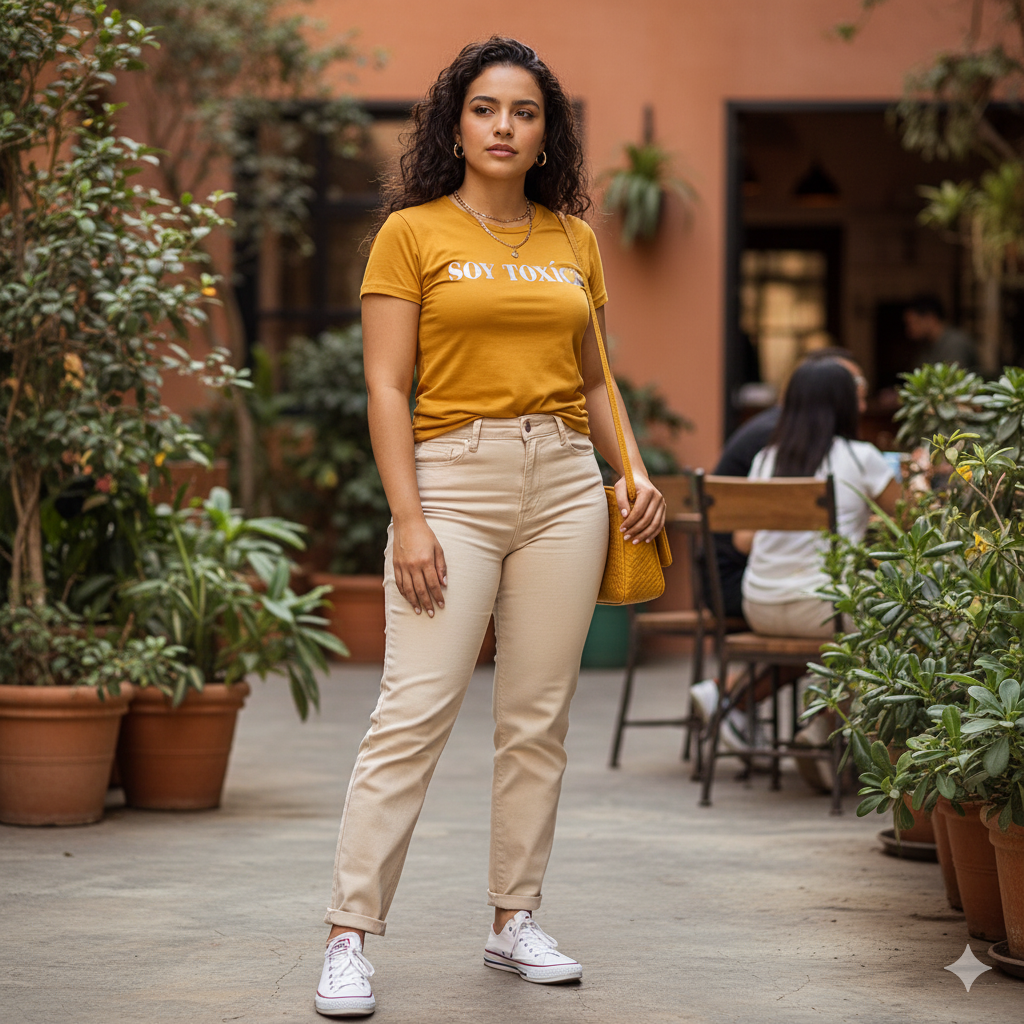 Blusa manga corta con mensaje atrevido para robar miradas