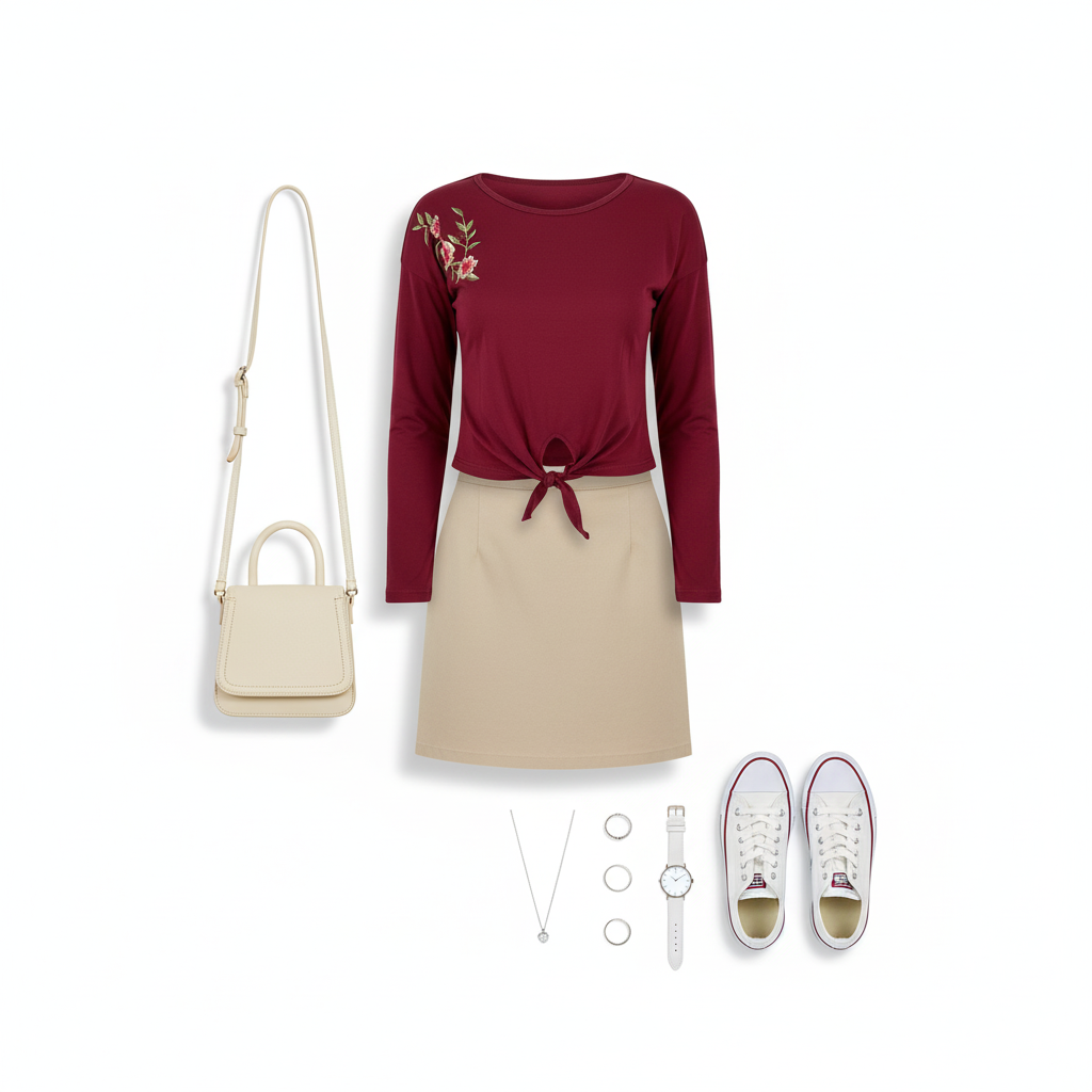 Blusa manga larga con amarre que define tu silueta con elegancia