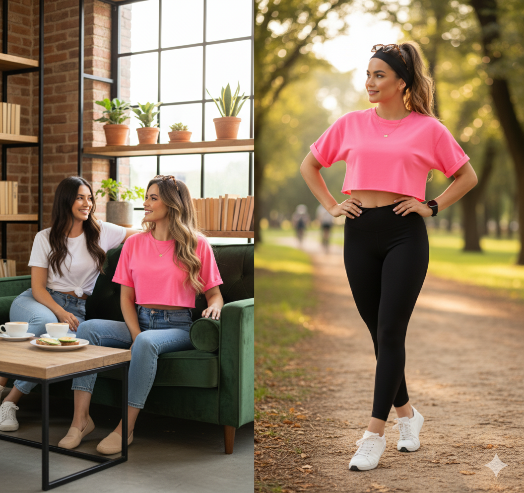 Crop top de confort activo para moverte con libertad todo el día