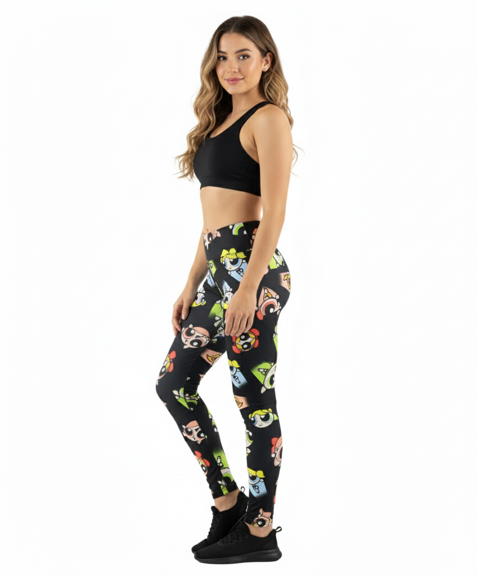 Leggins deportivos con estampado animado que despiertan tu poder interior