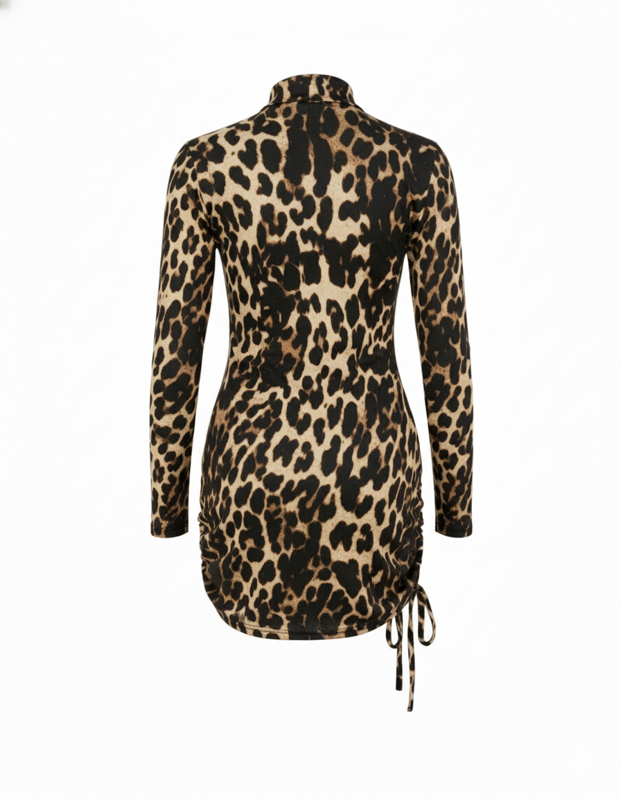 Minivestido animal print que seduce con fuerza y actitud felina