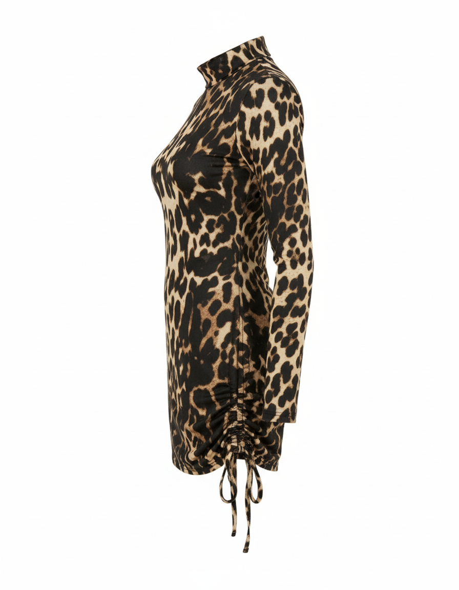 Minivestido animal print que seduce con fuerza y actitud felina