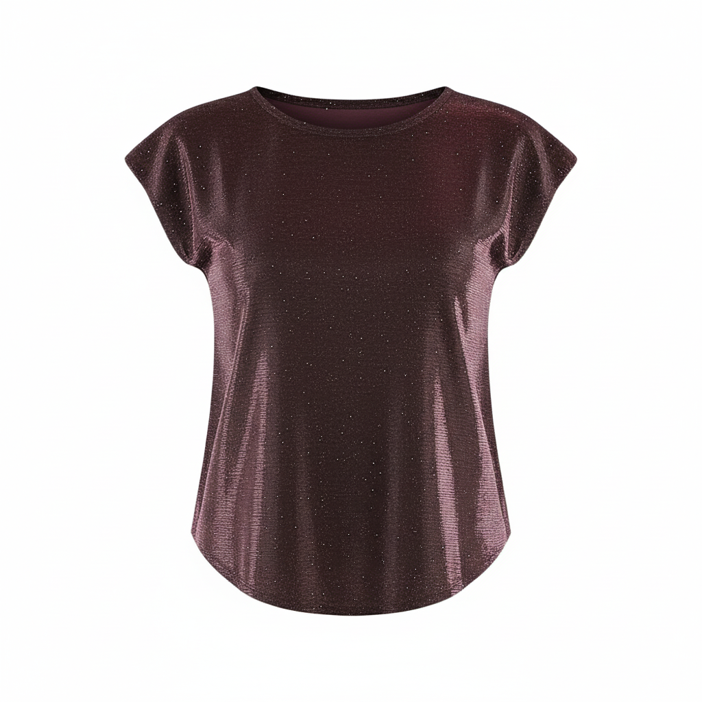 Blusa sin mangas con brillo elegante y corte favorecedor